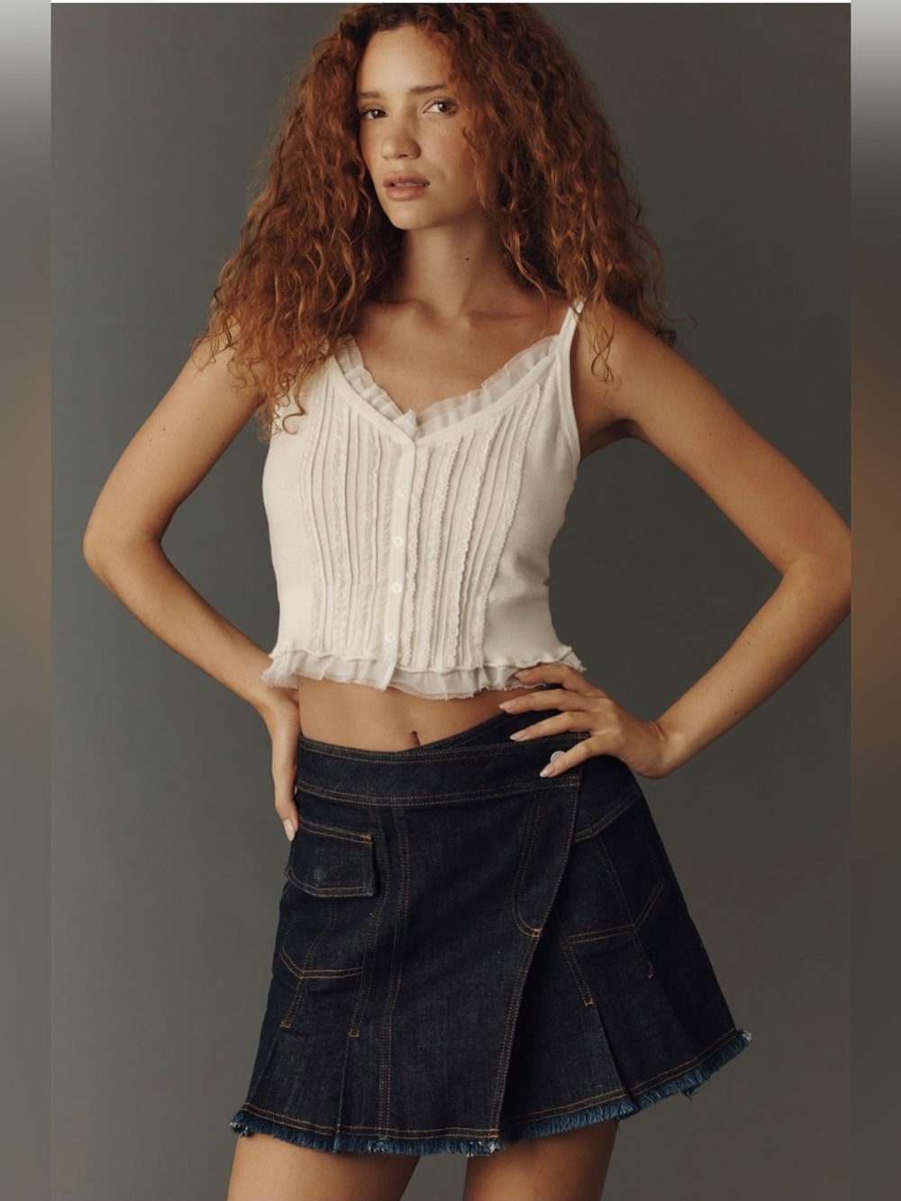 Anthropologie Pilcro Reworked Modern Mini Skirt